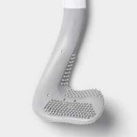 Ёршик для унитаза Доляна, силиконовый, 7&times;4&times;39 см, цвет серый