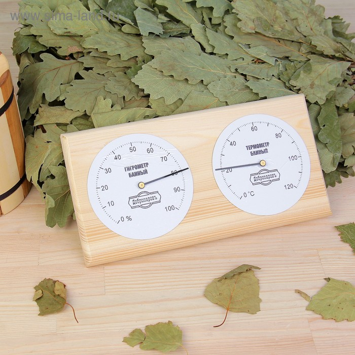 Термометр- гигрометр для бани Термометр- гигрометр для бани "Классика", 12,5х2х23,5см, "Добропаровъ"