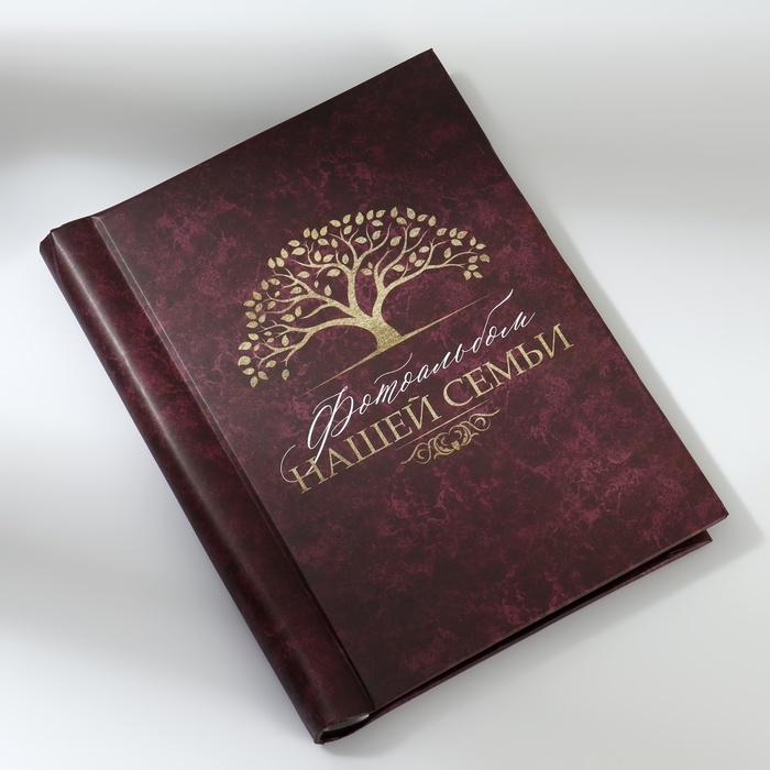 Фотоальбом &laquo;Фотоальбом нашей семьи&raquo;, 20 магнитных листов, цвет страниц чёрный