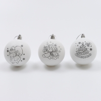 Ёлочные шары под раскраску на новый год «Чудесный подарок»», d = 7 см, новогодний набор для творчества Ёлочные шары под раскраску на новый год «Чудесный подарок»», d = 7 см, новогодний набор для творчества