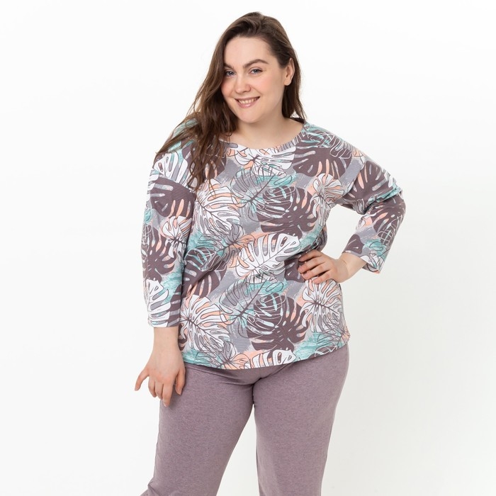 Костюм (лонгслив, брюки) женский &laquo;Оазис&raquo; цвет светло-коричневый, размер 46