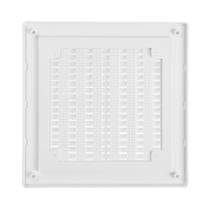 Решетка вентиляционная ZEIN Люкс ЛРР200, 200 х 200 мм, с сеткой, разъемная, регулируемая