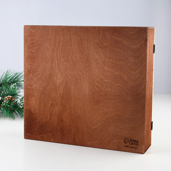 Родословная новогодняя книга с пером в шкатулке &laquo;Новый год: Любви, счастья и уюта&raquo;, 26 х 8 х 27 см, набор