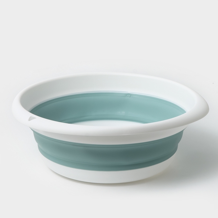 Таз складной &laquo;Флекс&raquo;, 10 л, 39.5&times;40&times;5.5 см, цвет морская волна