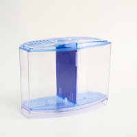 Аквариум настольный двухсекционный, с грунтом и 2 растениями