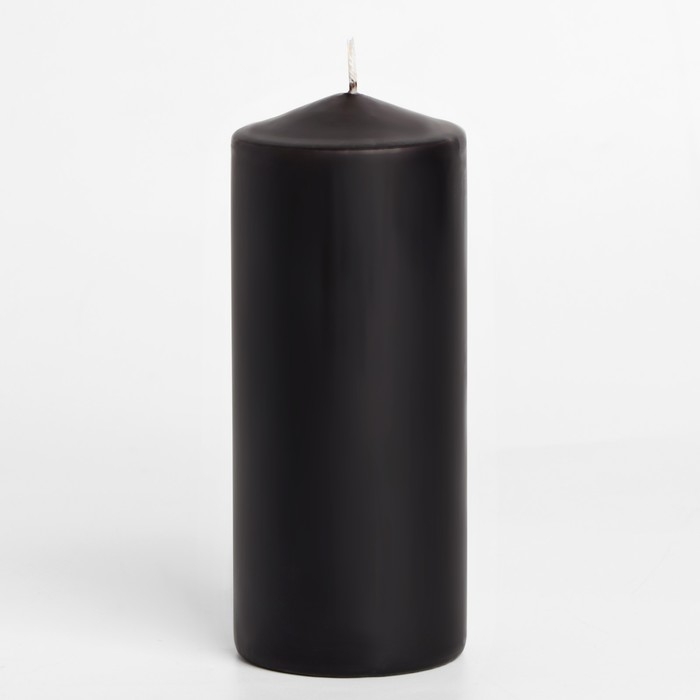 Свеча-цилиндр, 6х14 см, 350 г, 19 ч, чёрный Свеча-цилиндр, 6х14 см, 350 г, 19 ч, чёрный