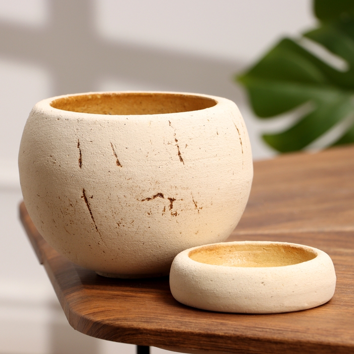 Горшок цветочный "Шар микро", 1,2 л, диаметр 14 см, высота 12 см