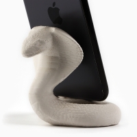 Подставка для телефона новогодний сувенир &laquo;Новый год: Кобра&raquo;, белая&raquo;