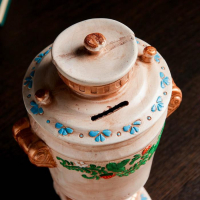 Копилка для денег &laquo;Самовар&raquo;, гипс, 8&times;12&times;24 см