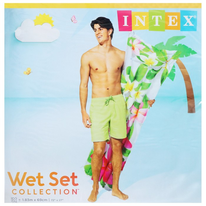 Матрас пляжный &laquo;Стильный&raquo;, 183 х 69 см, цвет МИКС, 59720NP INTEX