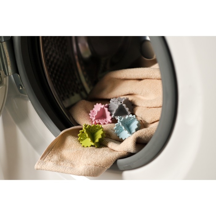 Шарики для стирки белья Доляна, 4 шт, цвет розовый