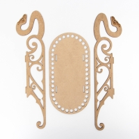 Заготовка для вязания "Сани. Вид 7" набор 3 детали, донышко 20х10 см