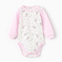 Боди с длинным рукавом, цвет розовый/зайцы, рост 74 Боди с длинным рукавом, цвет розовый/зайцы, рост 74