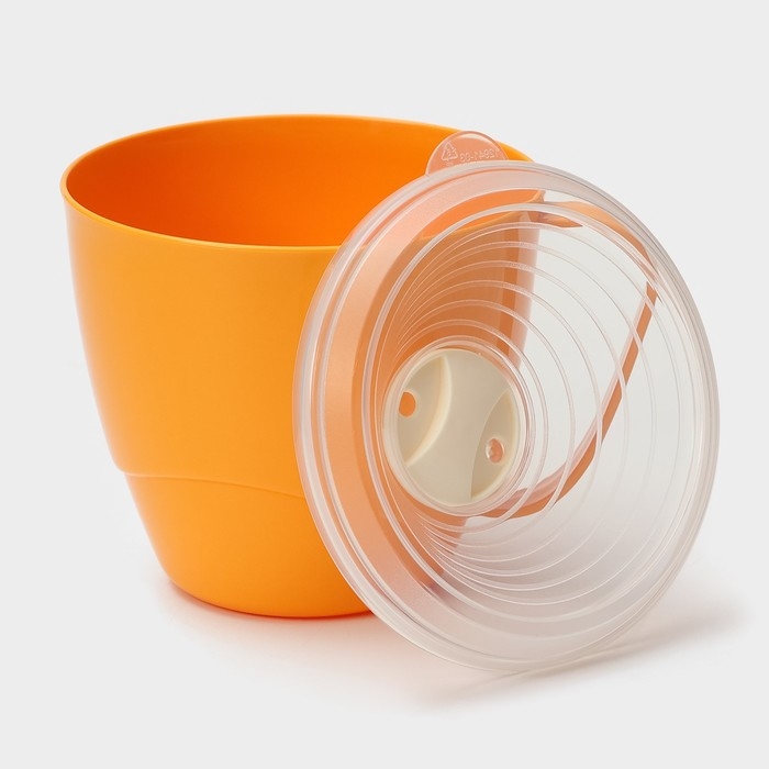 Кружка пластиковая с вакуумной крышкой, 720 мл, цвет МИКС