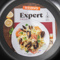 Жаровня-сковорода &laquo;Эксперт&raquo;, 4 л, d=28 см, стеклянная крышка, антипригарное покрытие, цвет бордовый