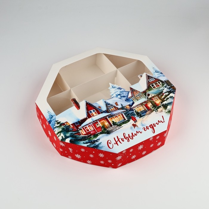 Коробка складная &laquo;Тепла и уюта&raquo;, 29 х 29 х 5 см, Новый год