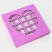 Коробка для конфет 25 шт, 22 х 22 х 3,5 см. Кондитерская упаковка