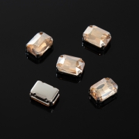 Стразы в цапах (набор 5 шт.), 10×14 мм, цвет коричневый в серебре Стразы в цапах (набор 5 шт.), 10×14 мм, цвет коричневый в серебре