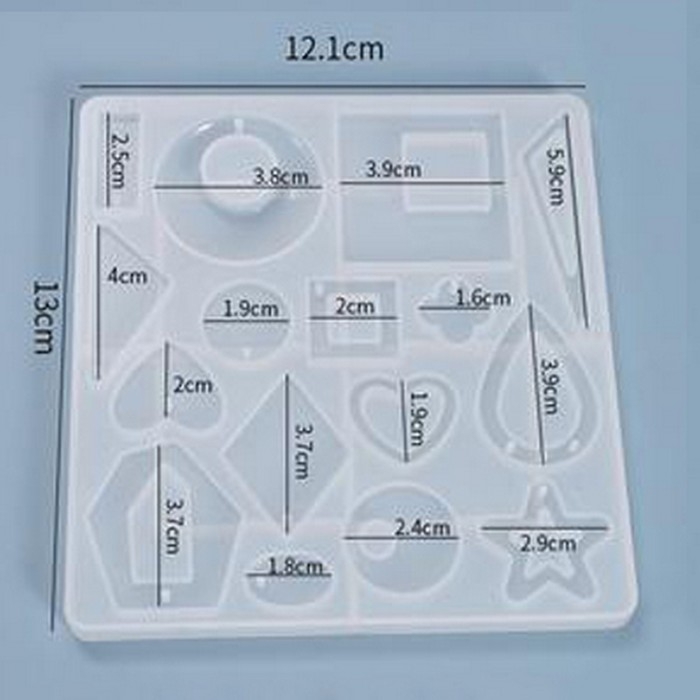Силиконовый молд &laquo;16 в 1&raquo;, для эпоксидной смолы