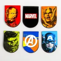 Магнитные закладки для книг, 6 шт. на открытке &laquo;Супергерои&raquo;, Мстители