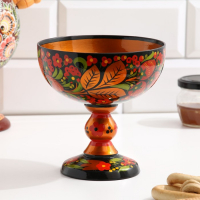 Конфетница,  14&times;14 см, хохлома