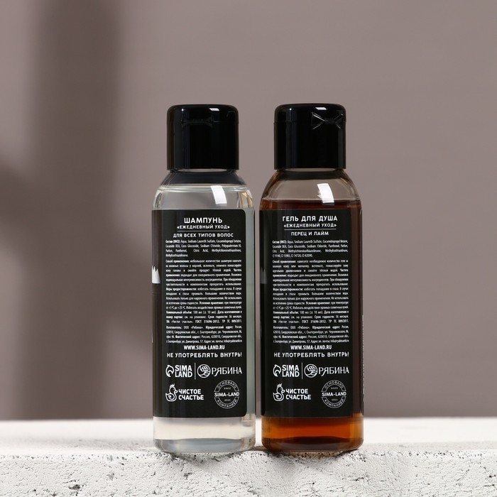 Подарочный набор косметики «Успехов в Новом Году», гель для душа и шампунь для волос, 2 х 100 мл, ЧИСТОЕ СЧАСТЬЕ Подарочный набор косметики «Успехов в Новом Году», гель для душа и шампунь для волос, 2 х 100 мл, ЧИСТОЕ СЧАСТЬЕ