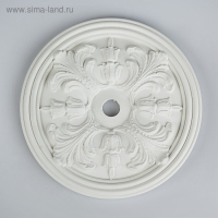 Гипсовая фигура Орнамент: Розетка, 25 х 25 х 2 см