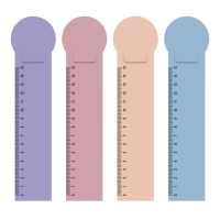 Набор из 4 пластиковых закладок ErichKrause "Matt Manga", шкала 15см, в пакете, МИКС Набор из 4 пластиковых закладок ErichKrause "Matt Manga", шкала 15см, в пакете, МИКС