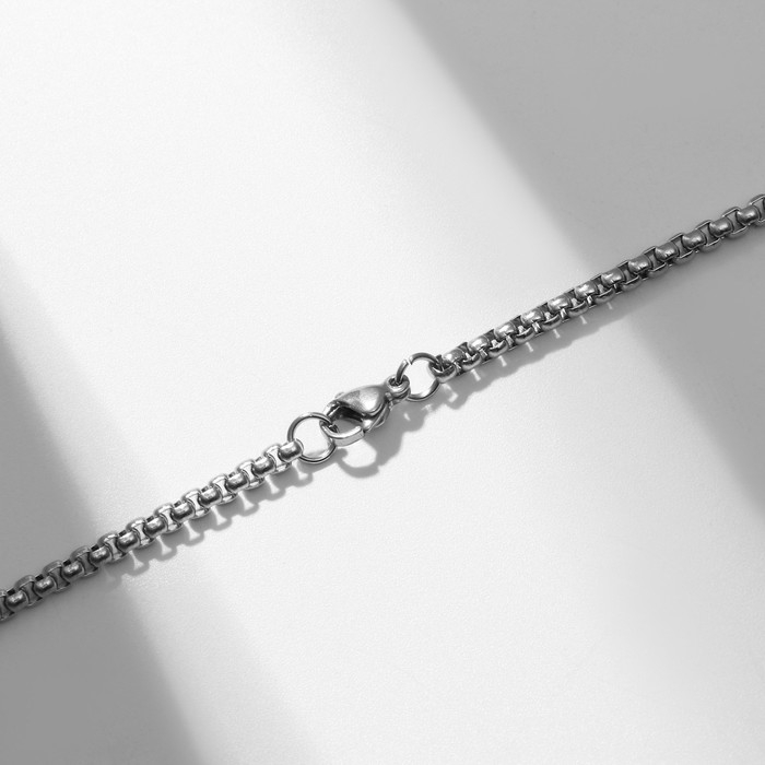 Кулон &laquo;Дракон&raquo; морда, цвет чернёное серебро, L=70 см