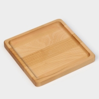 Тарелка Adelica &laquo;Классика&raquo;, 19&times;19&times;1,8 см, пропитана минеральным маслом, берёза