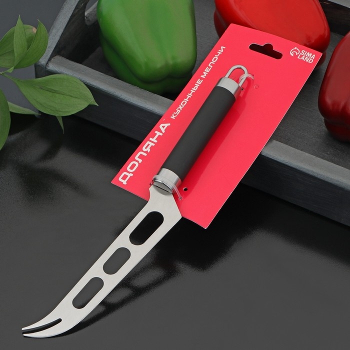 Нож для сыра Доляна Venus, 30×8 см, нержавеющая сталь, цвет чёрный Нож для сыра Доляна Venus, 30×8 см, нержавеющая сталь, цвет чёрный