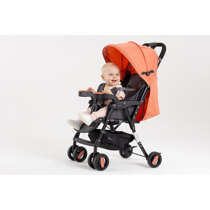 Коляска прогулочная детская RANT basic &laquo;UNO&raquo;, складывается в трость, цвет Cloud pink