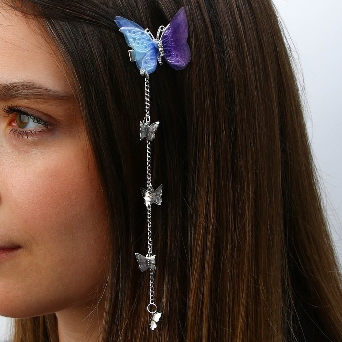 Заколка для волос с бабочкой &laquo;Ты совершенна&raquo; 16 х 4,5 х 1 см