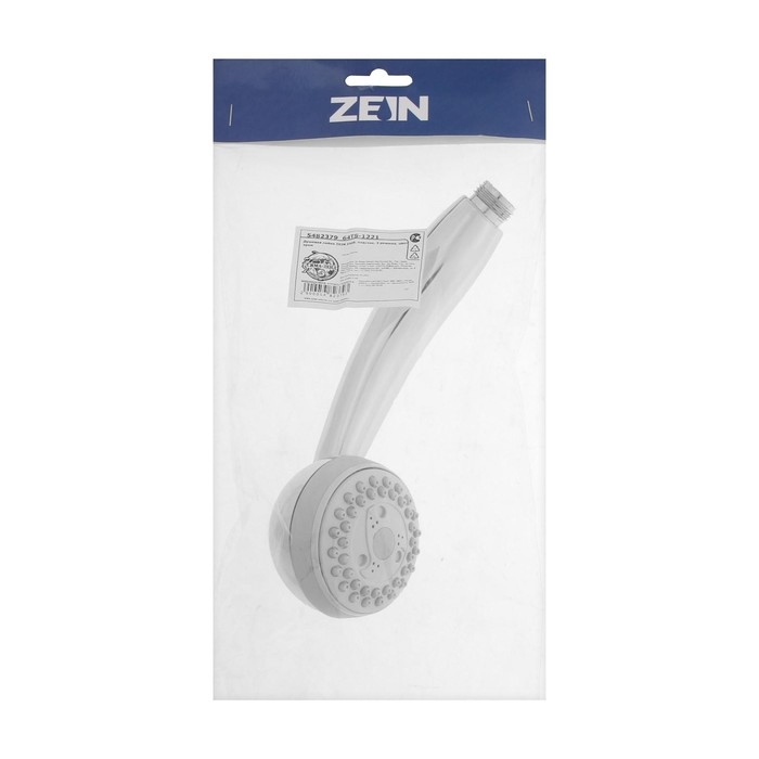 Душевая лейка ZEIN Z408, пластик, 3 режима, цвет хром Душевая лейка ZEIN Z408, пластик, 3 режима, цвет хром