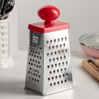 Тёрка &laquo;Комфорт&raquo;, 4 грани, с круглой ручкой, 11&times;8,5&times;23 см, цвет МИКС