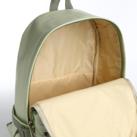 Рюкзак школьный на молнии, 3 кармана, цвет зелёный Рюкзак школьный на молнии, 3 кармана, цвет зелёный