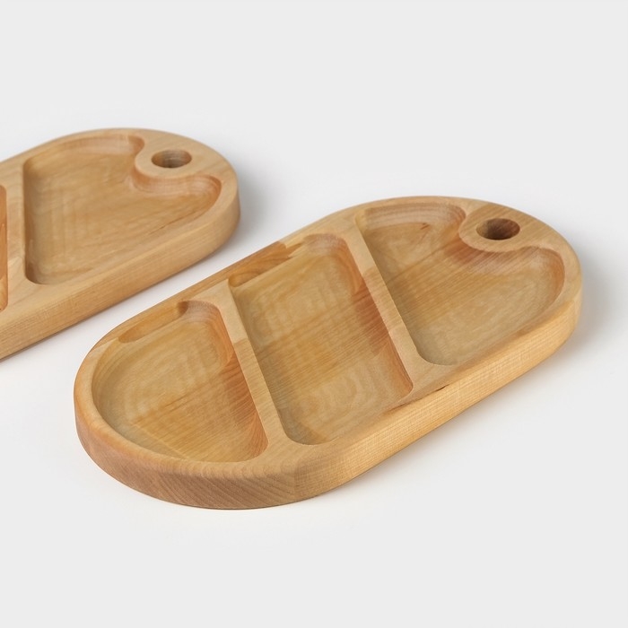 Набор деревянных менажниц и сервировочных досок на подставке Adelica, 3 шт, 25×14 см, 23×12 см, 21×10 см Набор деревянных менажниц и сервировочных досок на подставке Adelica, 3 шт, 25×14 см, 23×12 см, 21×10 см