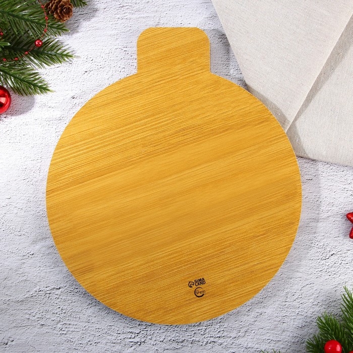 Новый год. Менажница деревянная &laquo;Ёлочная игрушка&raquo;, 28.8 х 24.9 см