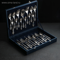 Набор столовых приборов &laquo;Тройка&raquo;, 52 предмета, художественная роспись, декоративная коробка
