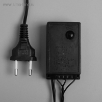 Гирлянда &laquo;Нить&raquo; 20 м с насадками &laquo;Шарики 1.5 см&raquo;, IP44, тёмная нить, 200 LED, свечение фиолетовое, 8 режимов, 220 В