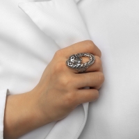 Кольцо металл «Тренд» гепард, цвет серебро, размер 17 Кольцо металл «Тренд» гепард, цвет серебро, размер 17