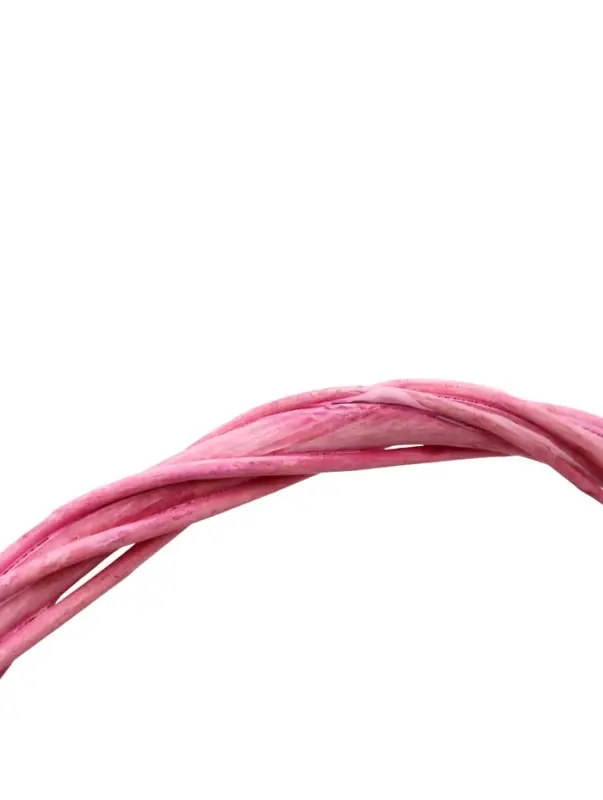 Корзина плетеная ива 28 х 20 х 11 см ручка 14 см, розовый