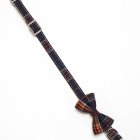 Ошейник "Джентельмен в клеточку", 40 х 1,5 см, коричневый