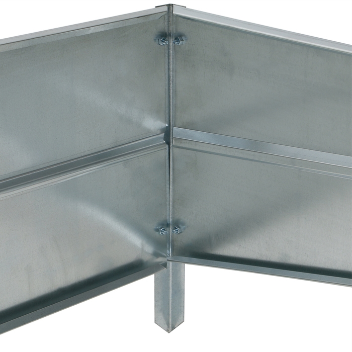 Грядка скатная оцинкованная, наклонная, 200 &times; 80 см, высота бортика 15-34 см, Greengo