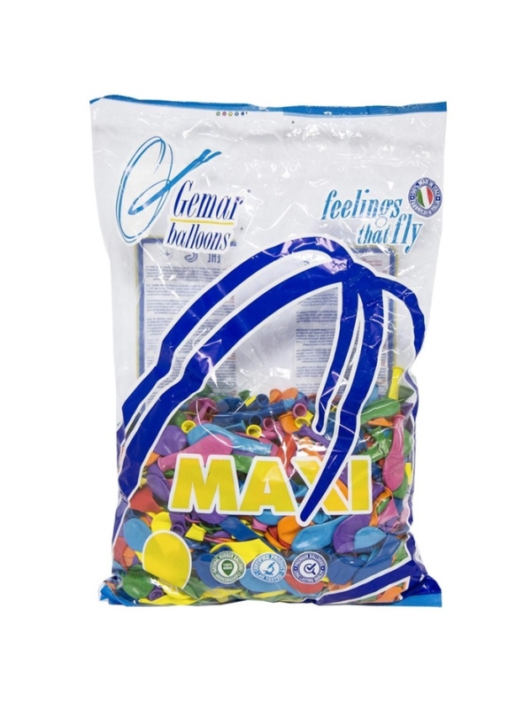 Шар латексный 6", пастель, водные бомбочки, набор 1000 шт., цвета МИКС