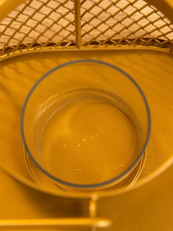 Подсвечник фонарь со стеклянной колбой 19,5х23х15,5 см, d 10 см, металл, цв. золото