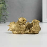 Нэцкэ фигурка &laquo;Уточки мандаринки вместе&raquo;, 11&times;6&times;4.8 см, под бронзу