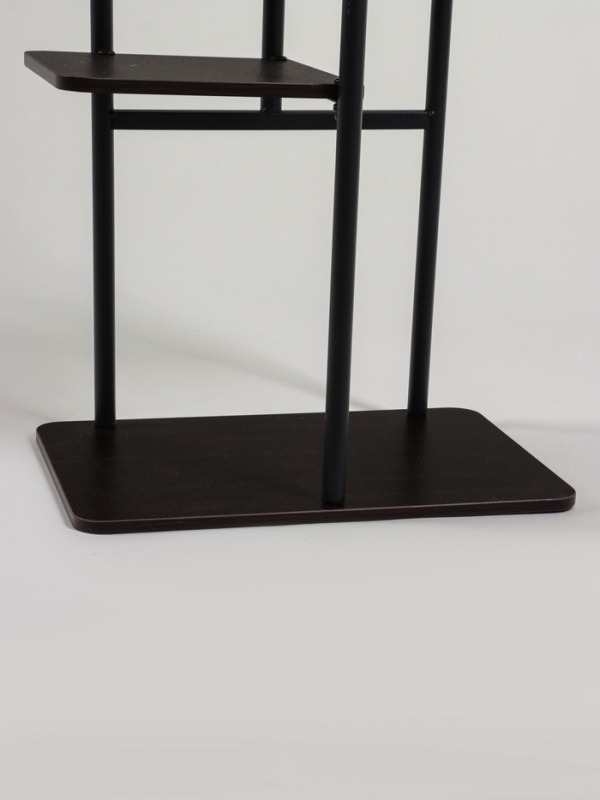 Подставка для цветов Greengo, 5 полок, 36 &times; 23 &times; 94 см, напольная, каркас металл, полки МДФ, чёрная