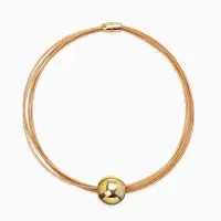 Набор 2 пред-та: колье, браслет "Бусина на нитях", цвет золото