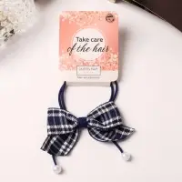 Резинка для волос &laquo;Веста&raquo;, строгая клетка, 4.5 см, МИКС